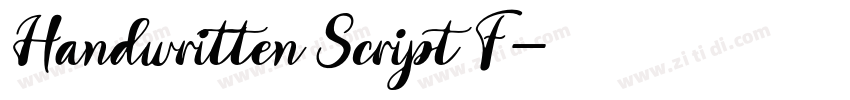 Handwritten Script F字体转换 Handwritten Script F字体转换